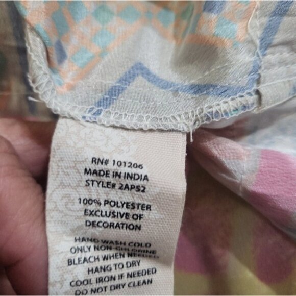 Soft Surroundings Summerfest Colorful Boho Patchwork - Style Dress Size XL - Picture 6 of 8